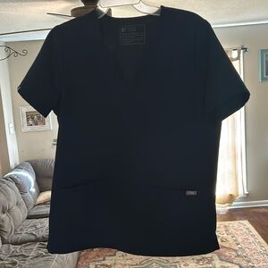 Figs two pocket Navy scrub top size medium.